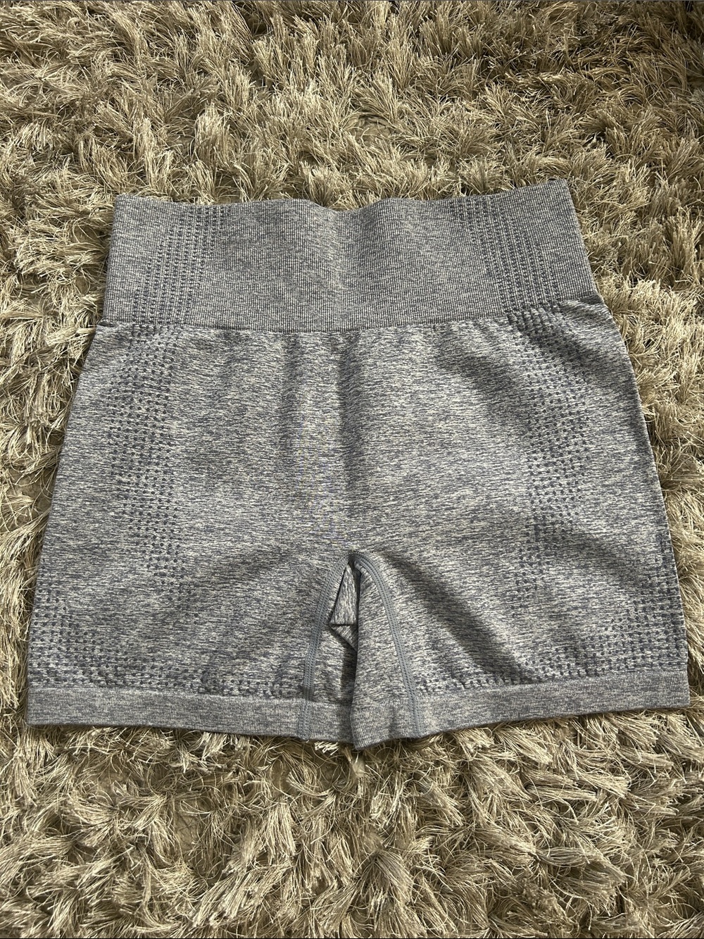 Women’s High Rise Biker Blue Gray Shorts - Size Medium